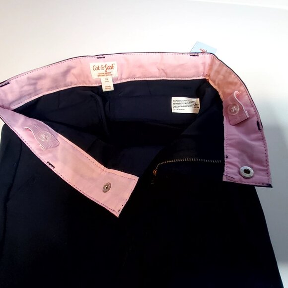 Cat & Jack Girls Navy School Uniform Stretch Pants Size 10 Made In Vietnam - Picture 12 of 13